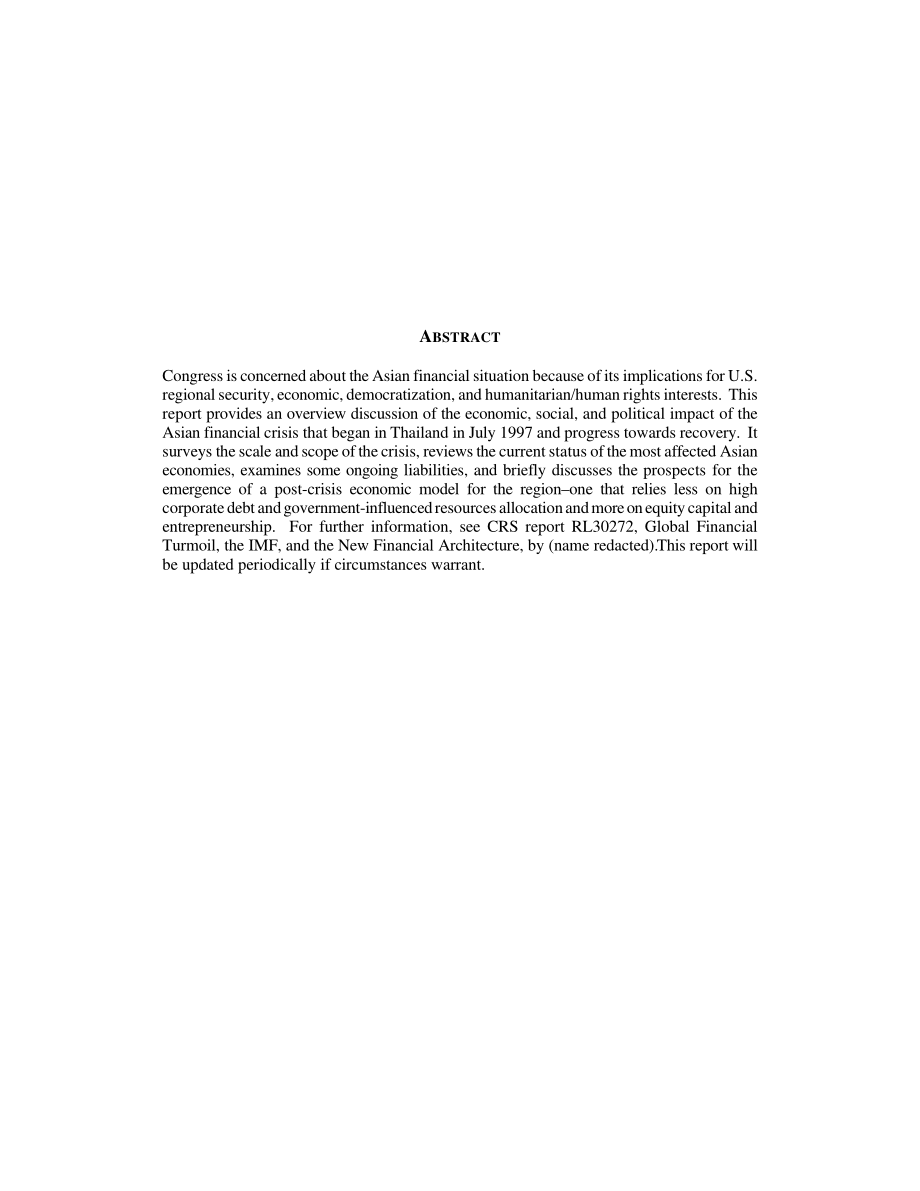 [20000406]RL30517_亚洲金融危机与复苏：现状和对美国利益的影响.pdf_第2页