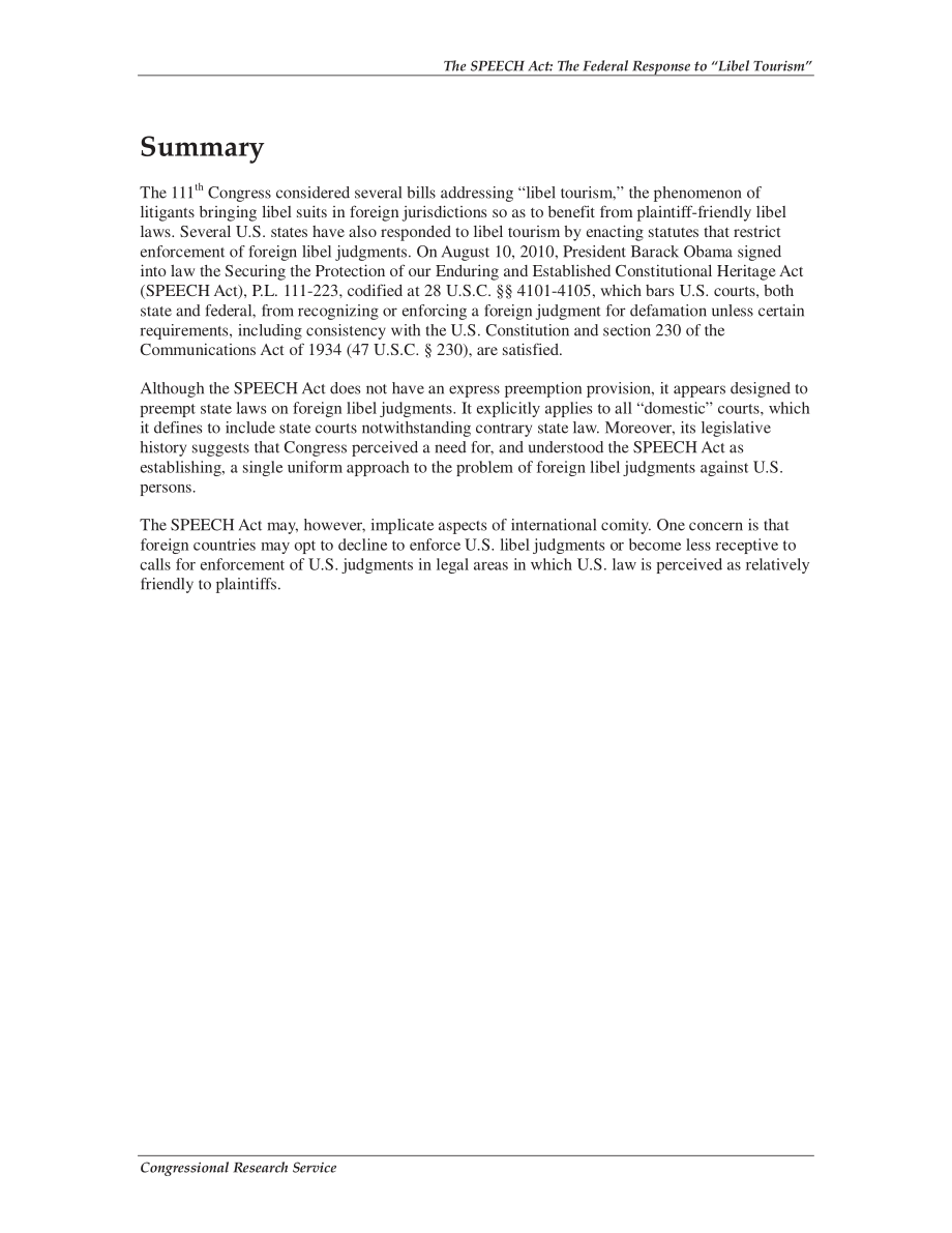 [20100916]R41417_言语行为：联邦政府对“诽谤旅游”的回应.pdf_第2页