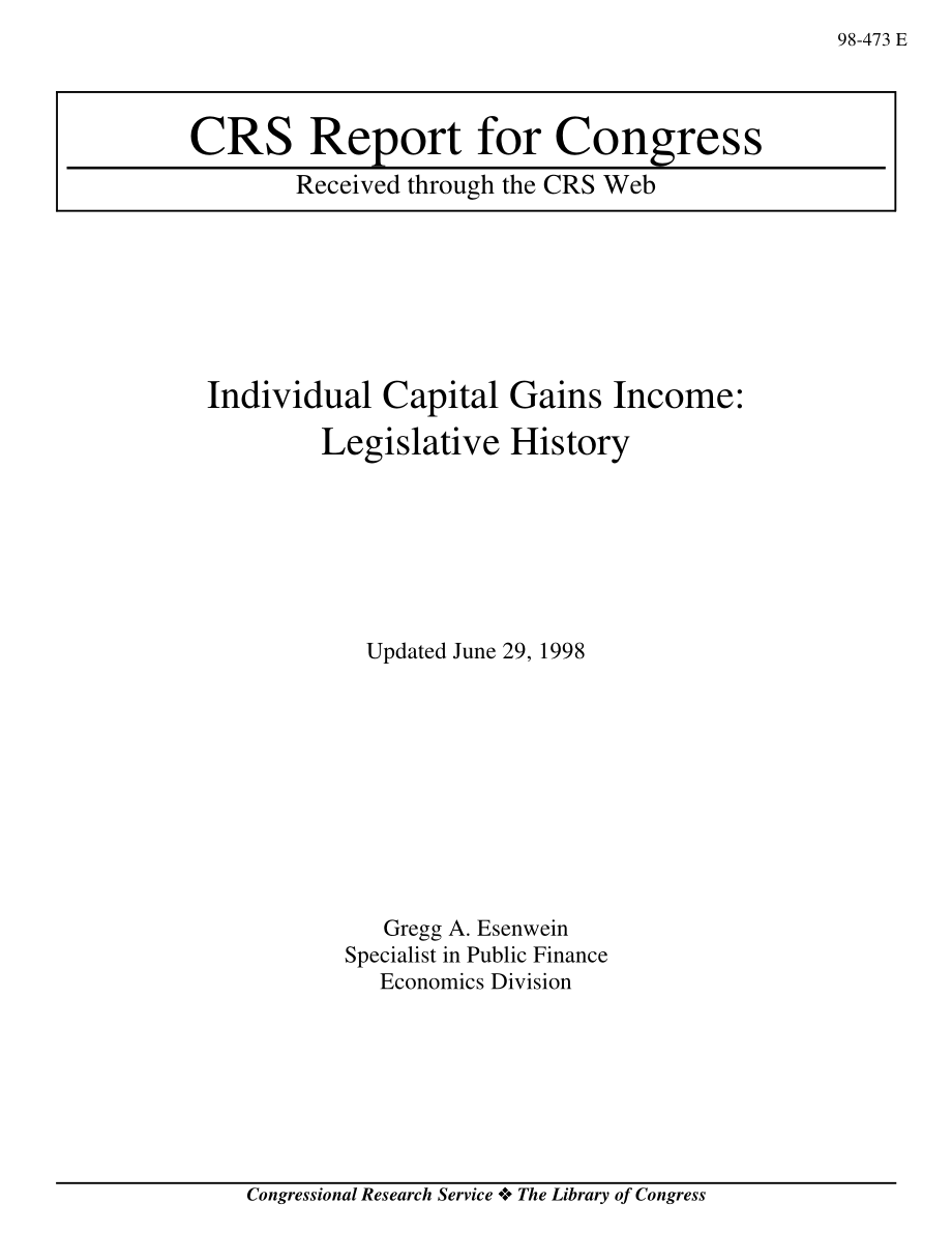[19980629]98-473E_个人资本利得收入：立法历史.pdf_第1页