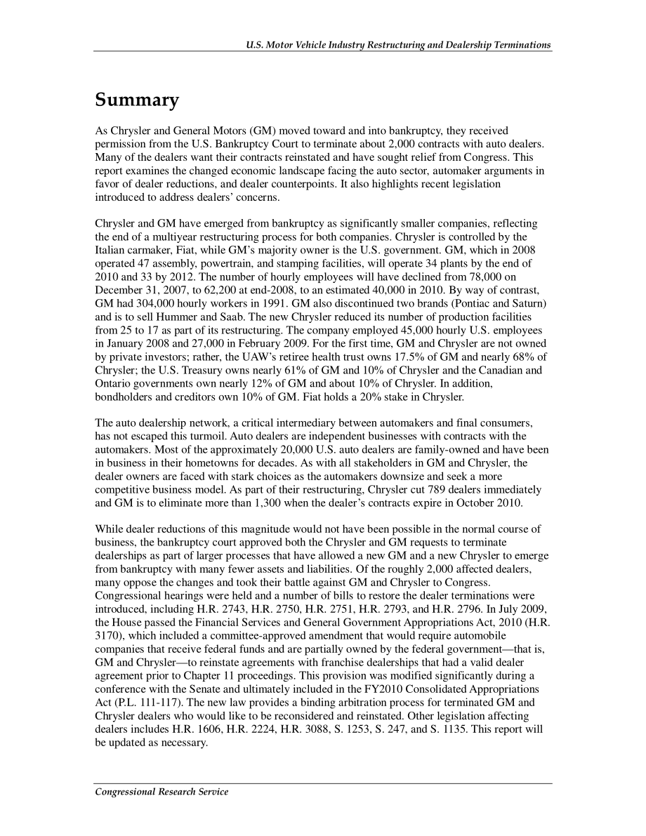 [20100108]R40712_美国机动车行业重组和经销商终止.pdf_第2页