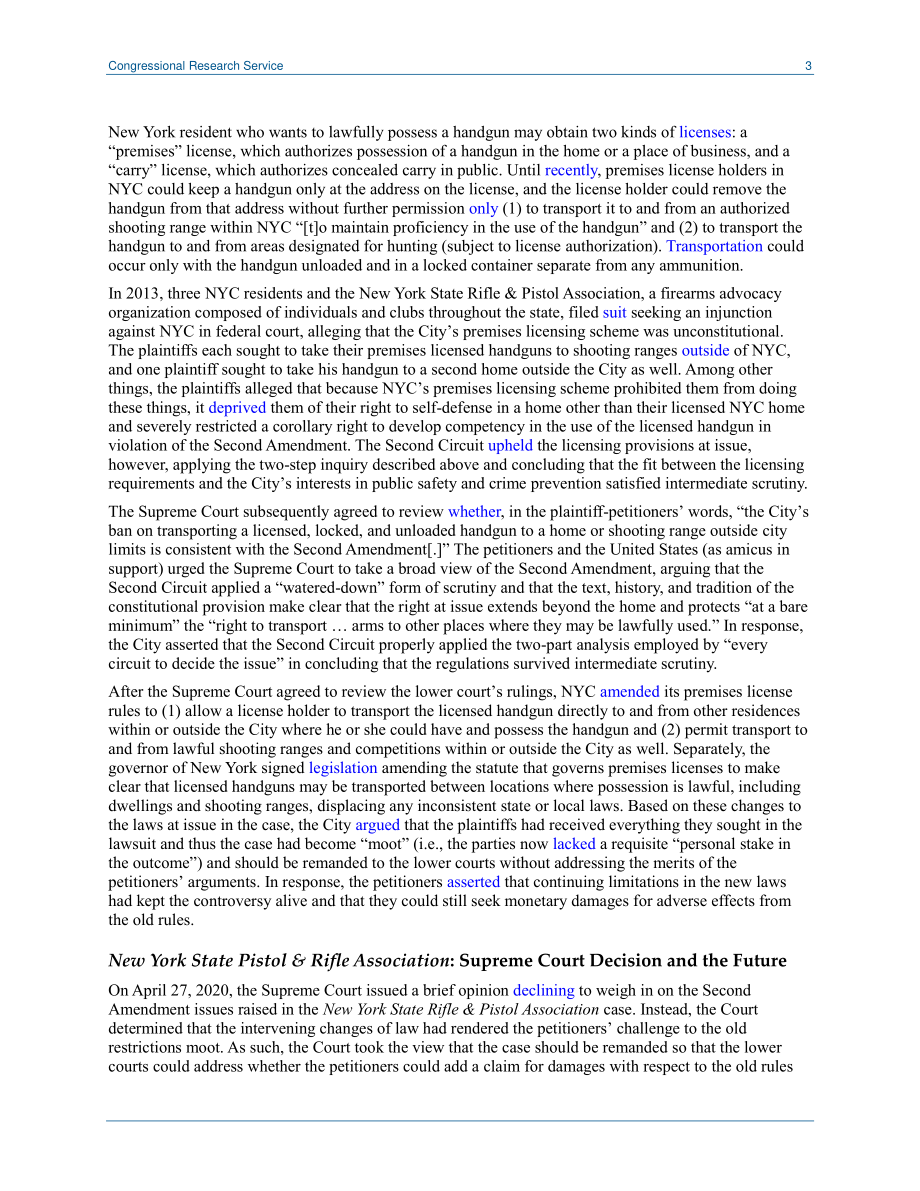 [20200515]LSB10468_第二修正案的未来：纽约州最高法院步枪与手枪协会.pdf_第3页
