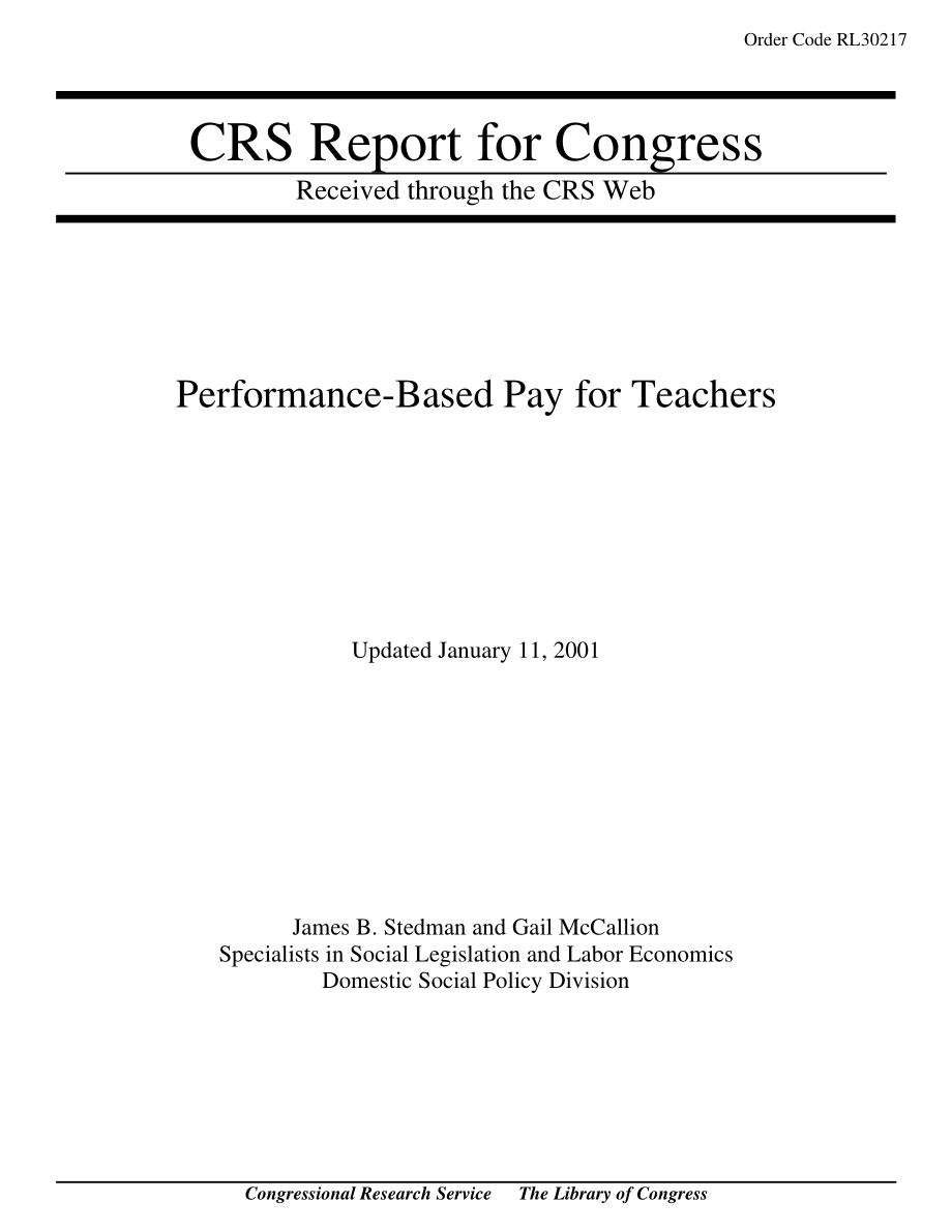 [20010111]RL30217_教师绩效工资.pdf_第1页