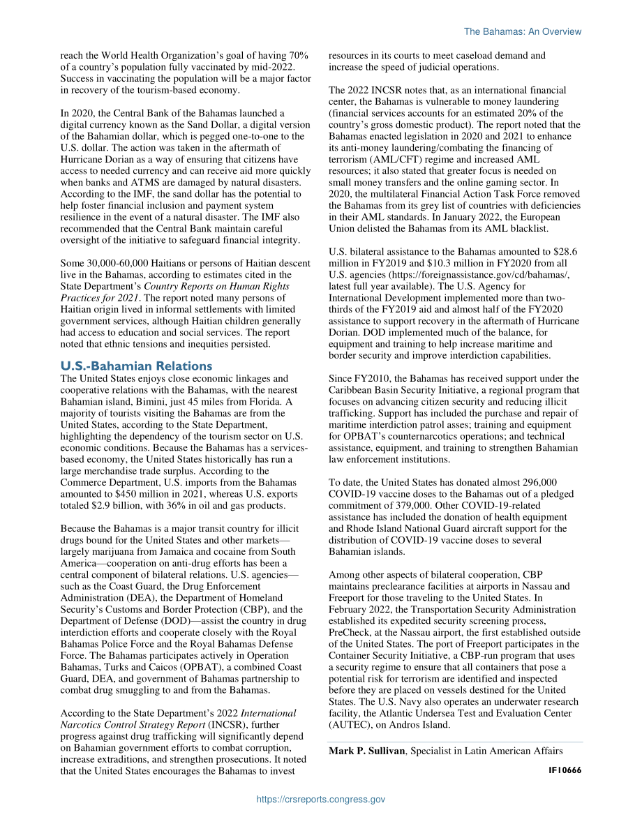 [20220413]IF10666_巴哈马：概述.pdf_第2页