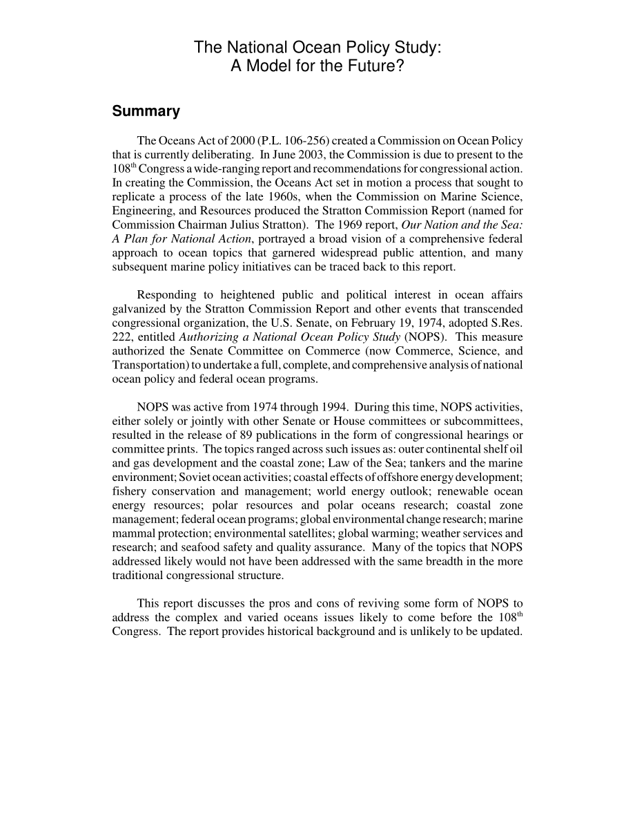 [20030122]RL31705_国家海洋政策研究：未来的典范？.pdf_第2页