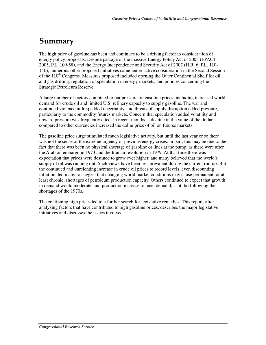 [20081113]RL33521_汽油价格：波动的原因和国会的反应.pdf_第2页