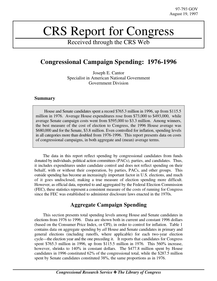 [19970819]97-793GOV_国会竞选开支：1976-1996.pdf_第1页
