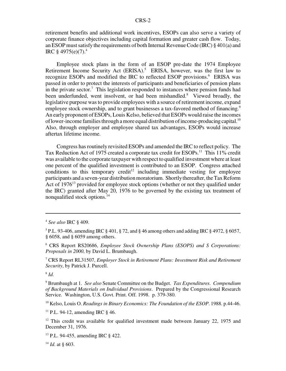 [20030520]RS21526_员工持股计划（ESOP）：立法历史.pdf_第2页