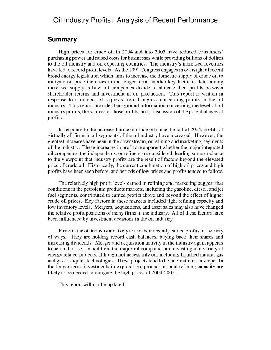 [20050804]RL33021_石油行业利润：近期业绩分析.pdf_第2页
