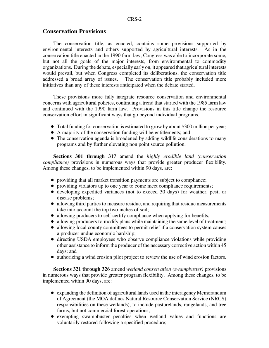 [19960411]96-330_1996年农业法案中的保护条款：摘要.pdf_第2页