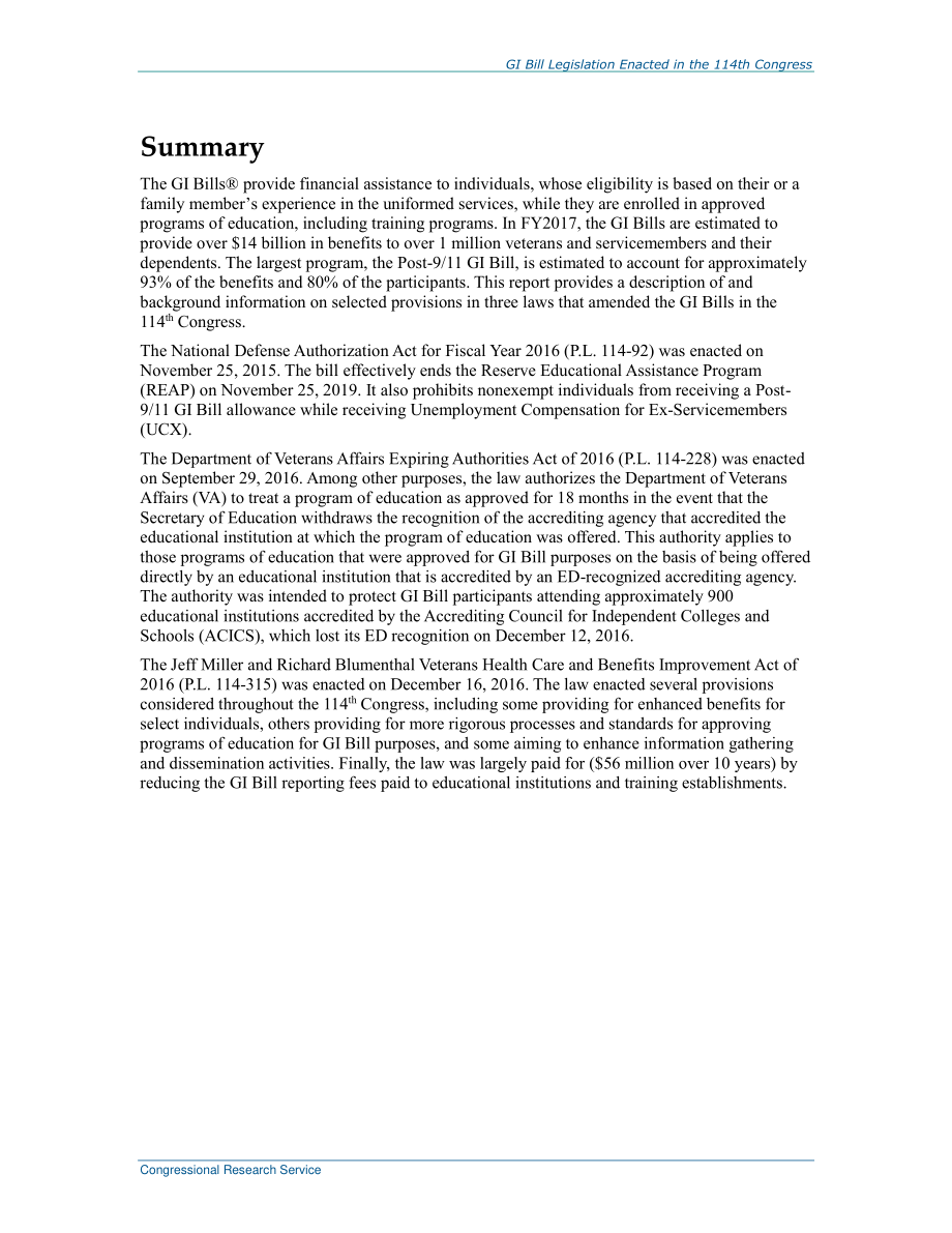 [20170302]R44586_第114届国会通过的《退伍军人权利法案》.pdf_第2页
