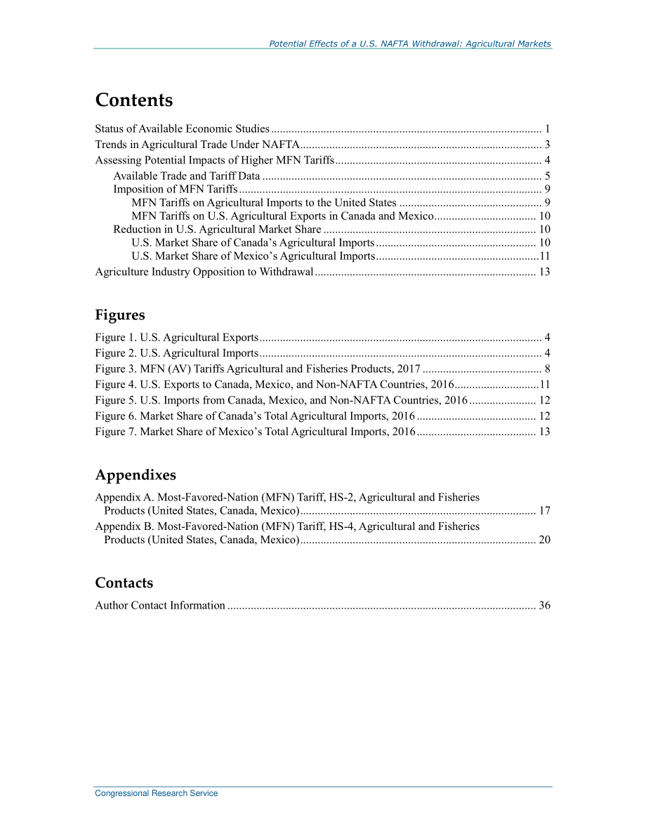 [20171116]R45018_美国退出北美自由贸易协定的潜在影响：农业市场.pdf_第3页
