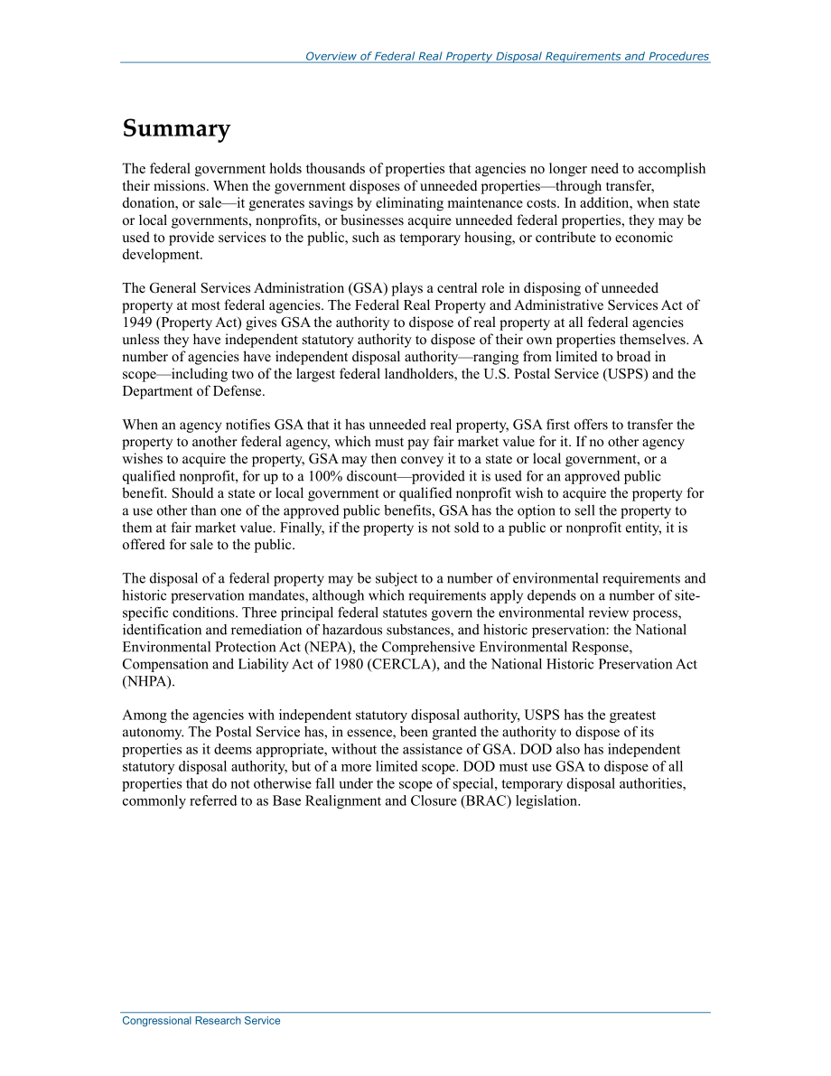 [20141210]R43818_联邦不动产处置要求和程序概述.pdf_第2页