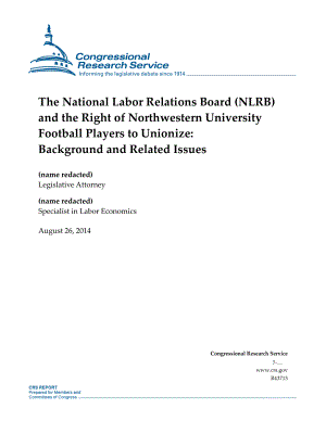 [20140826]R43713_国家劳资关系委员会（NLRB）和西北大学足球运动员加入工会的权利：背景和相关问题.pdf
