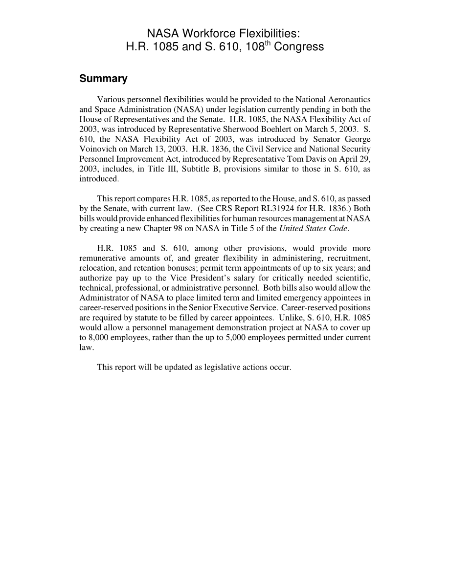 [20040116]RL31991_NASA员工灵活性：H、 R第1085条和第610条第108届国会.pdf_第2页