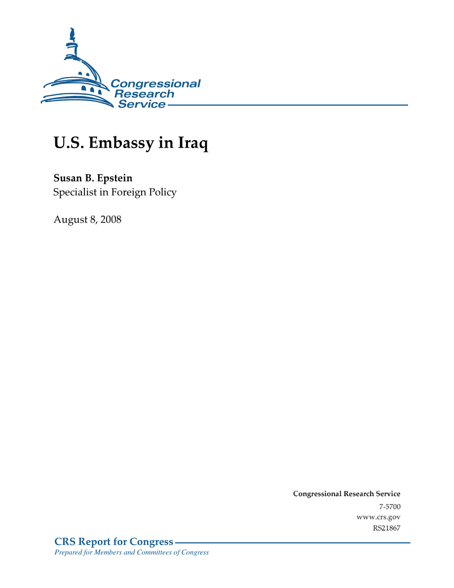 [20080808]RS21867_美国驻伊拉克大使馆.pdf_第1页