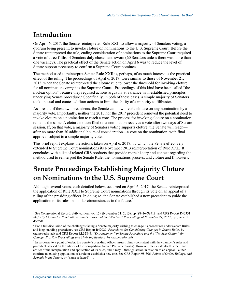 [20170414]R44819_确立最高法院提名多数票的参议院程序：简言之.pdf_第3页