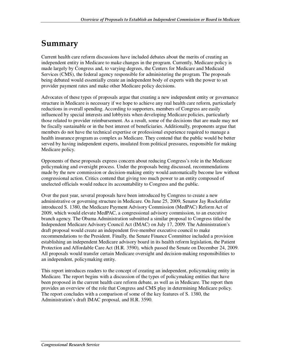 [20100126]R40915_关于在医疗保险中设立独立委员会的提案概述.pdf_第2页