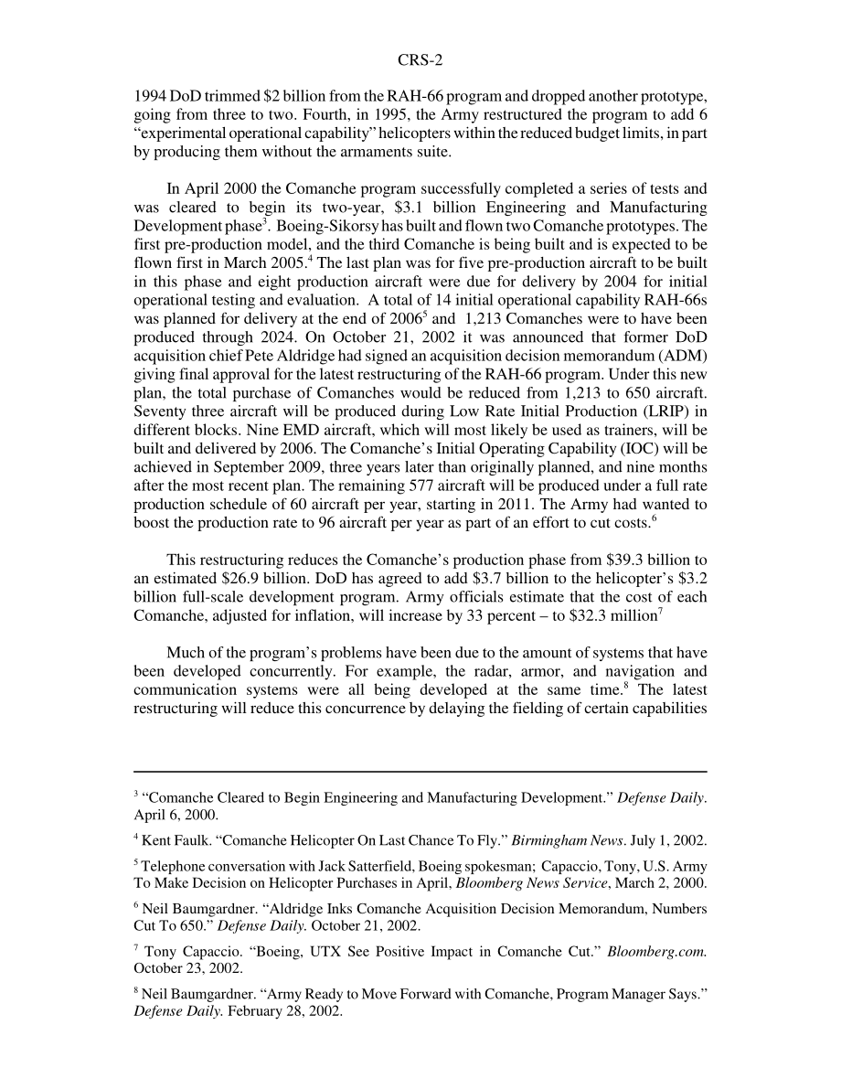[20030702]RS20522_陆军航空：RAH-66科曼奇直升机问题.pdf_第2页