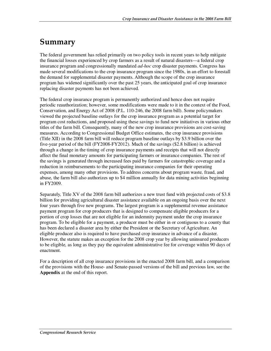 [20090128]RL34207_2008年农业法案中的作物保险和灾害援助.pdf_第2页