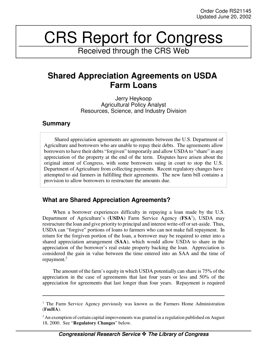 [20020620]RS21145_美国农业部农业贷款共享增值协议.pdf_第1页