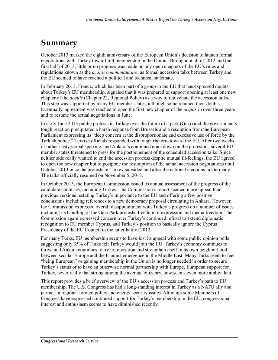 [20131126]RS22517_欧盟扩大：土耳其入盟谈判情况报告.pdf_第2页