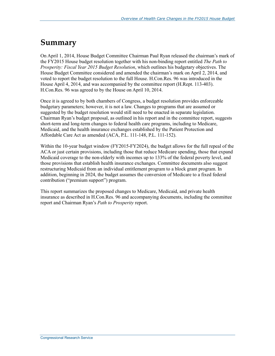 [20140416]R43479_2015财年众议院预算医疗改革概述.pdf_第2页