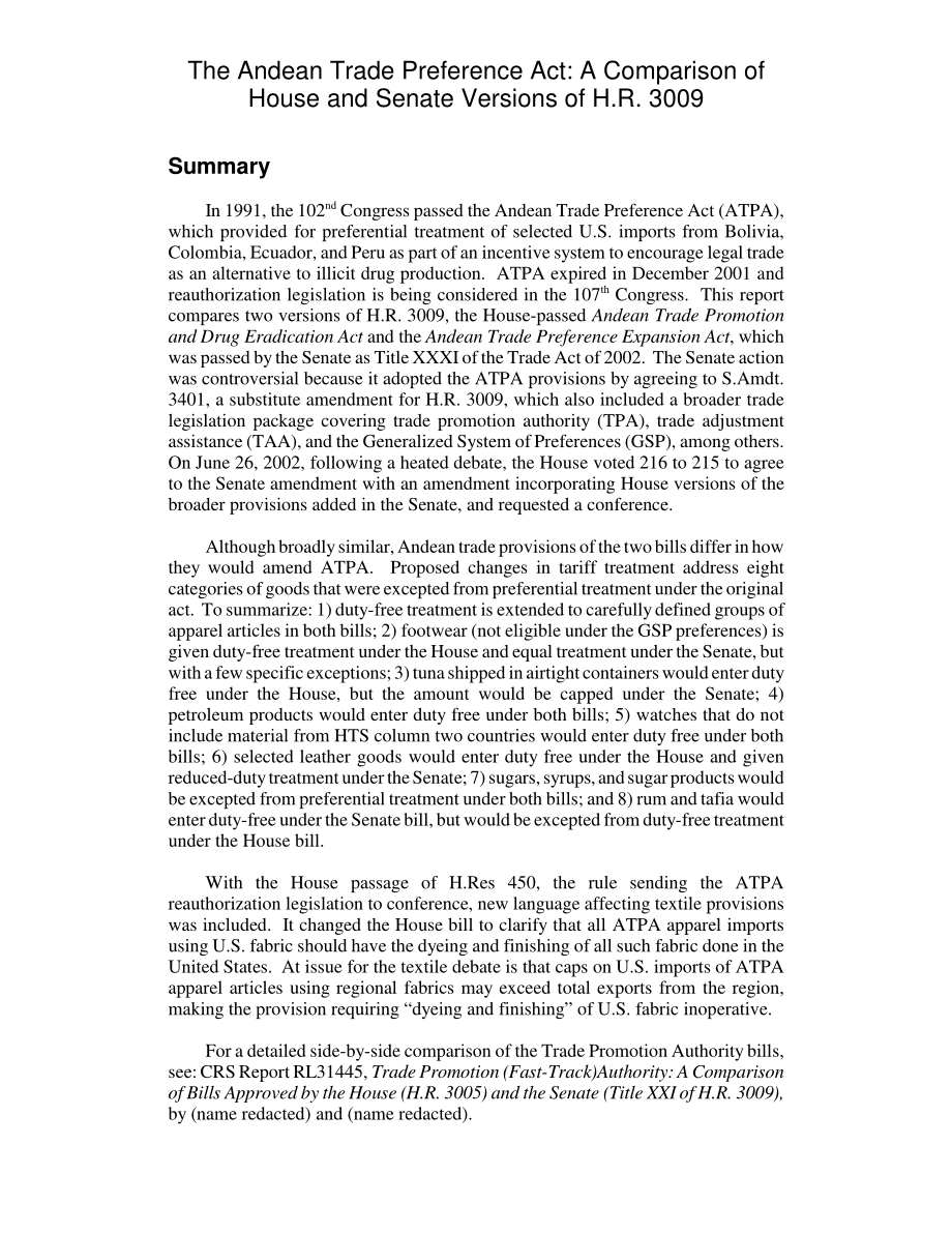 [20020627]RL31450_安第斯贸易优惠法：比较众议院和参议院版本的H.R.3009.pdf_第2页