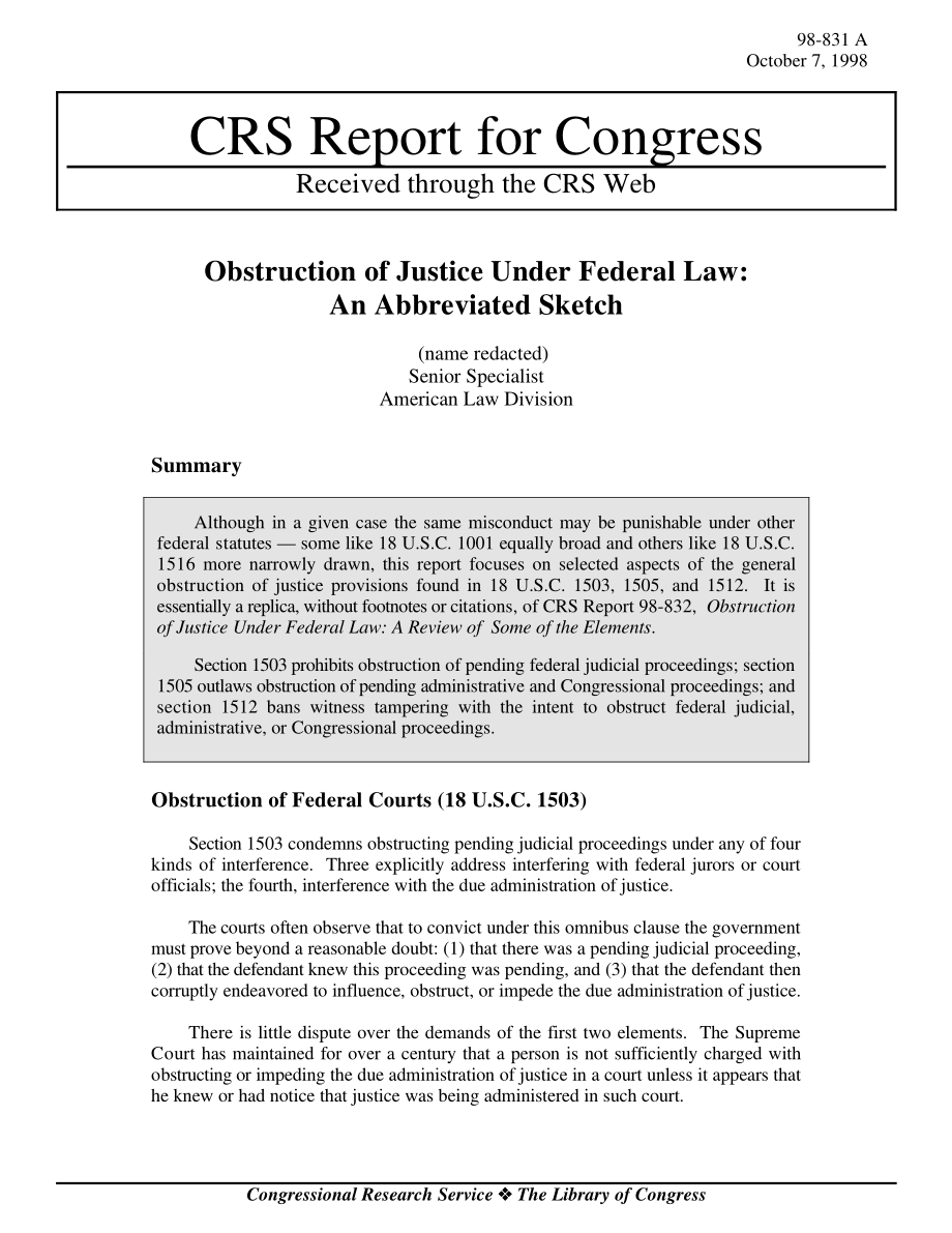 [19981007]98-831_根据联邦法律妨碍司法：略图.pdf_第1页
