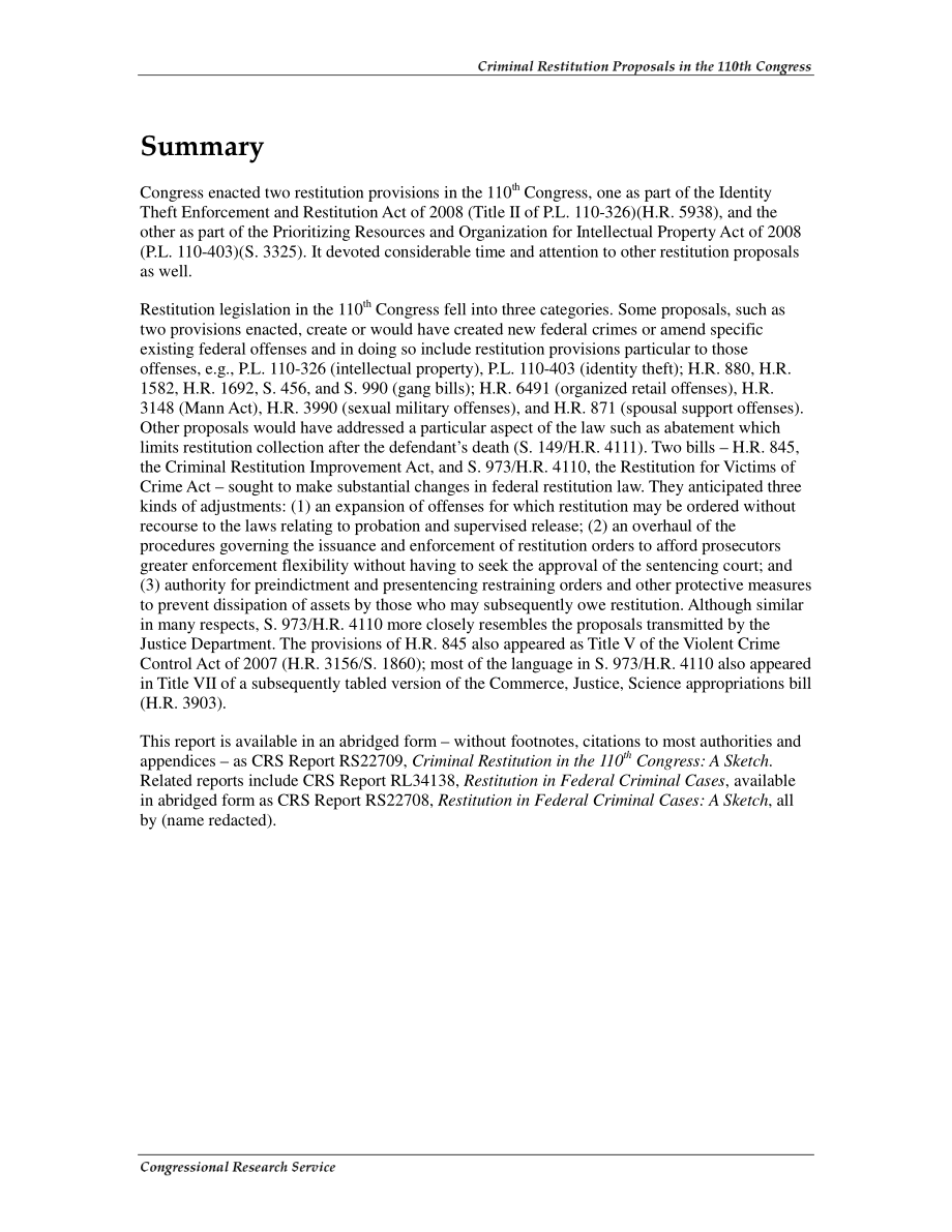 [20090113]RL34139_第110届国会的刑事赔偿提案.pdf_第2页