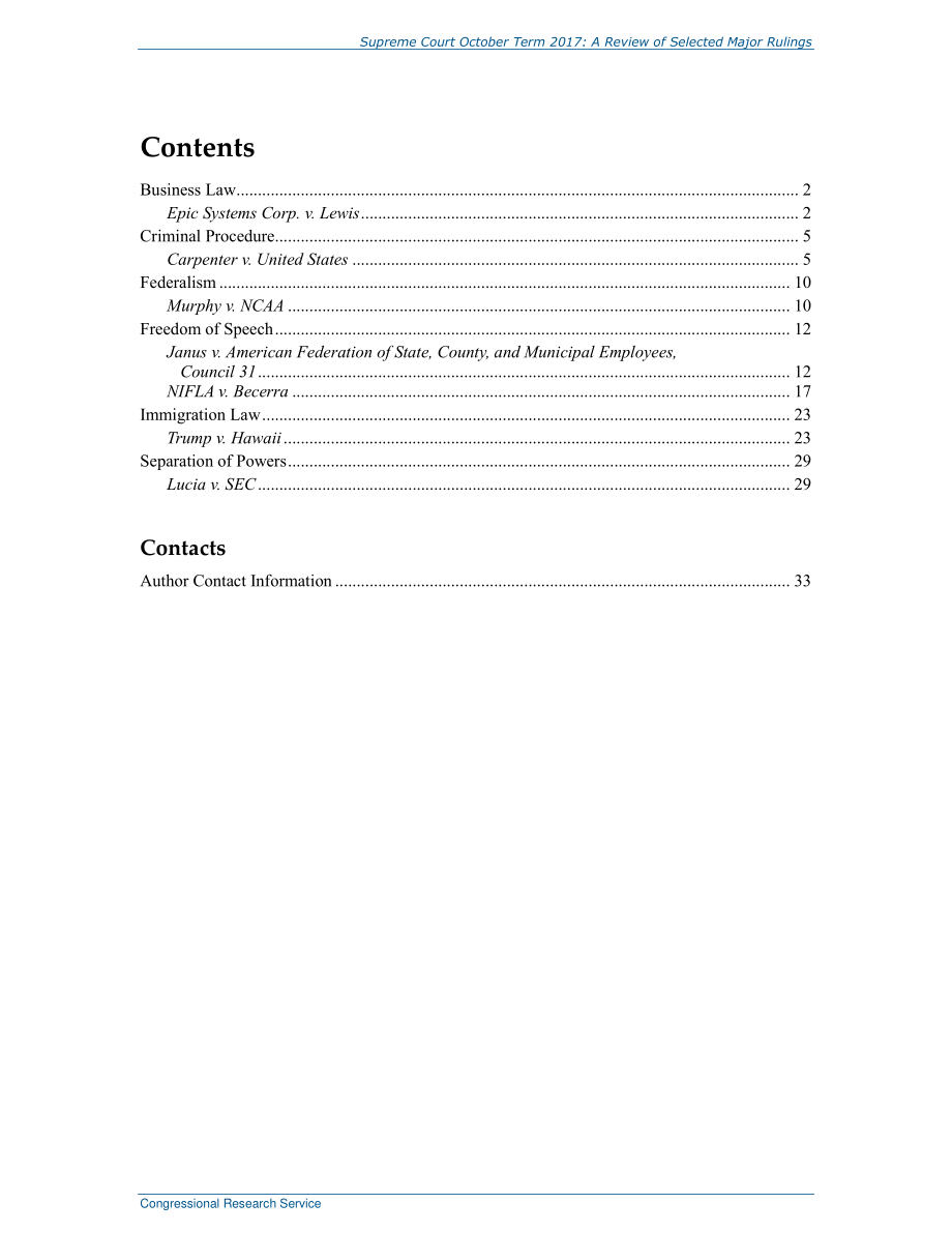 [20180919]R45316_最高法院2017年10月任期：对选定主要裁决的审查.pdf_第3页
