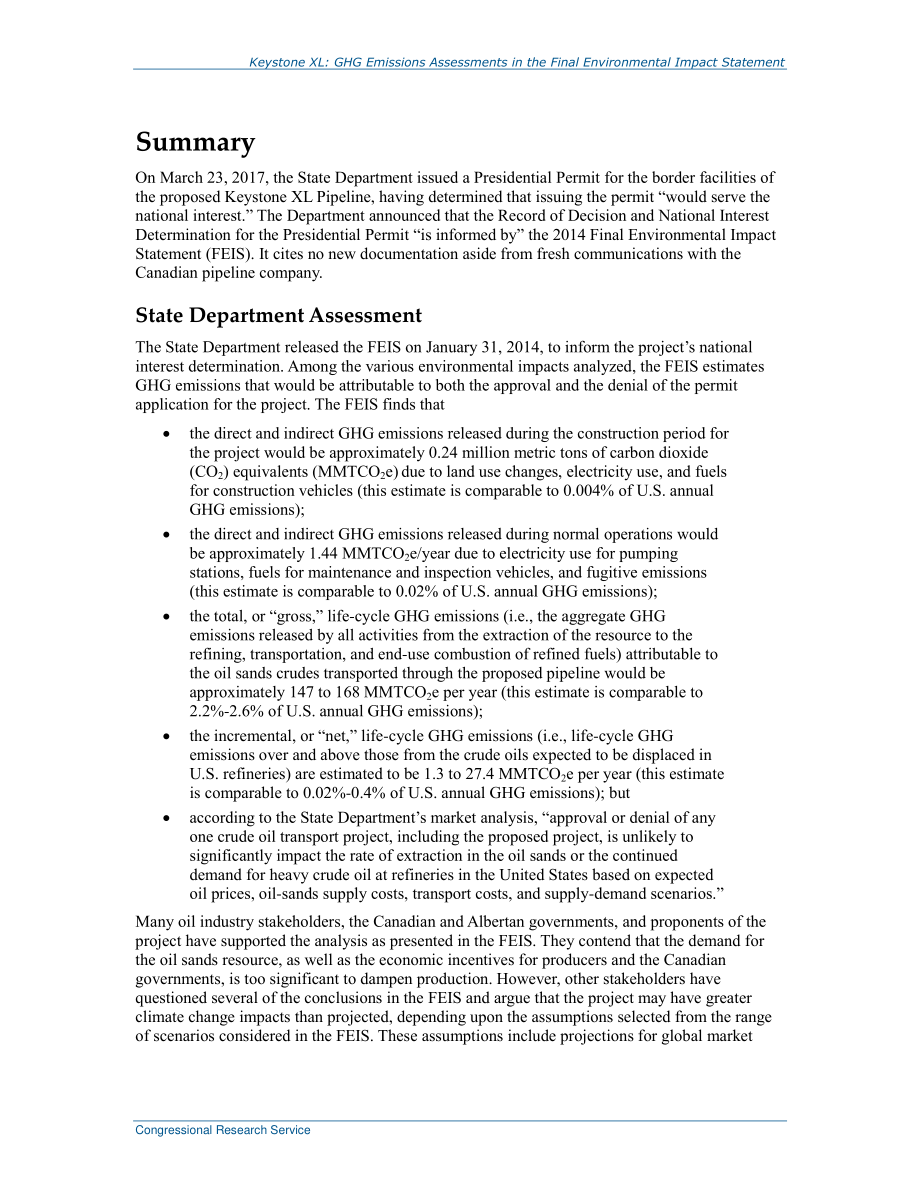 [20170405]R43415_Keystone XL：最终环境影响报告中的温室气体排放评估.pdf_第2页