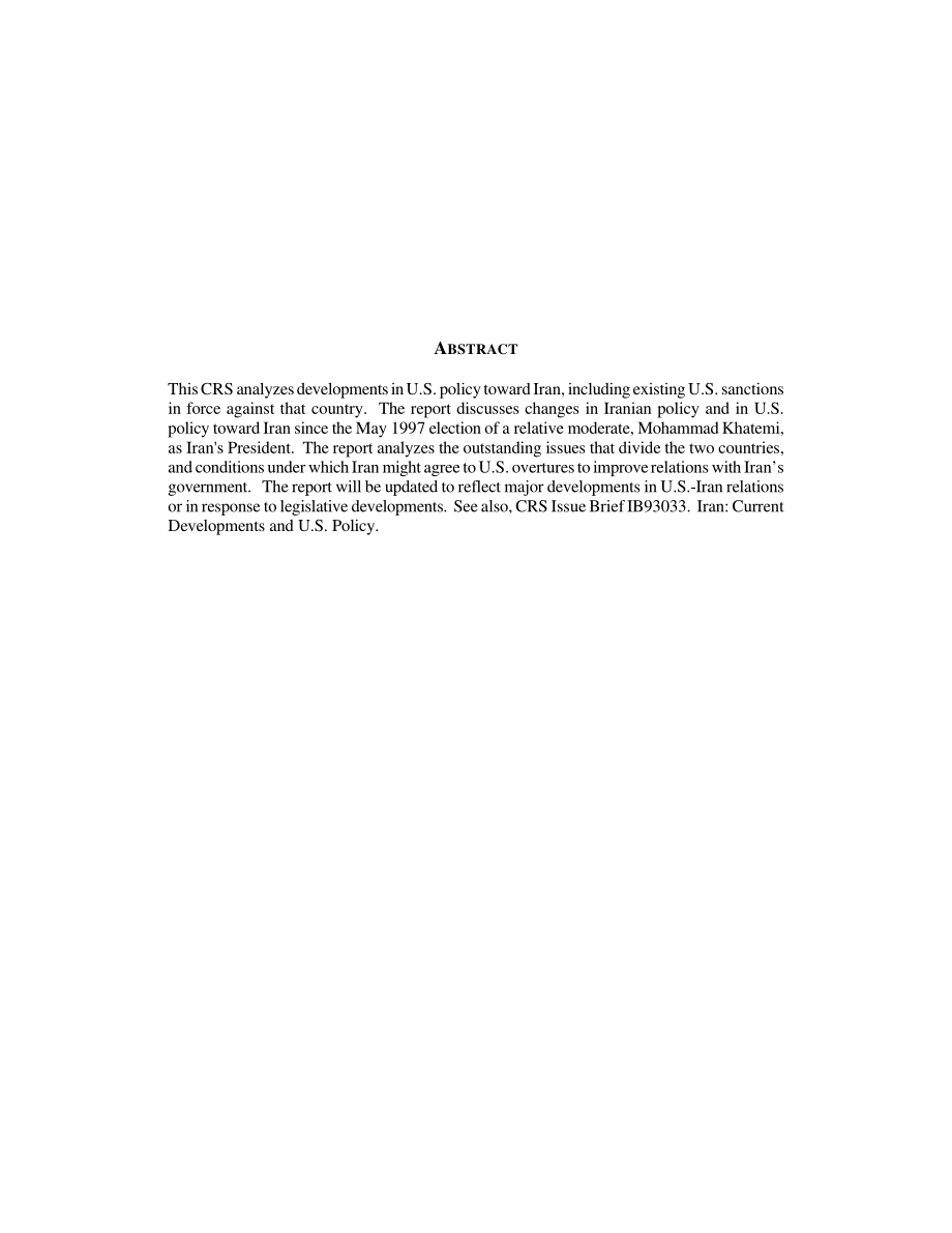 [20000114]97-231F_伊朗：美国政策和选择.pdf_第2页