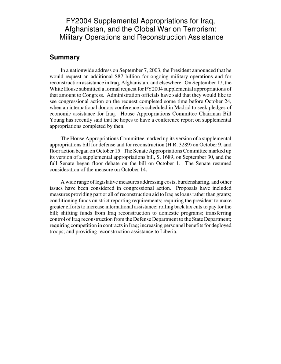 [20031015]RL30290_2004财年伊拉克、阿富汗和全球反恐战争追加拨款：军事行动.pdf_第2页