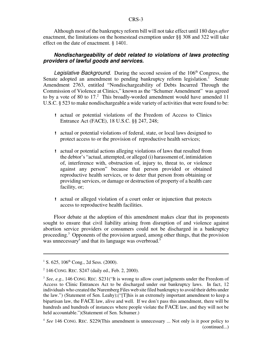 [20020919]RS21276_《破产改革法案》会议报告中的两项关键规定：宅地免除和解除与提供“合法商品和服务”相关的违法责任.pdf_第3页