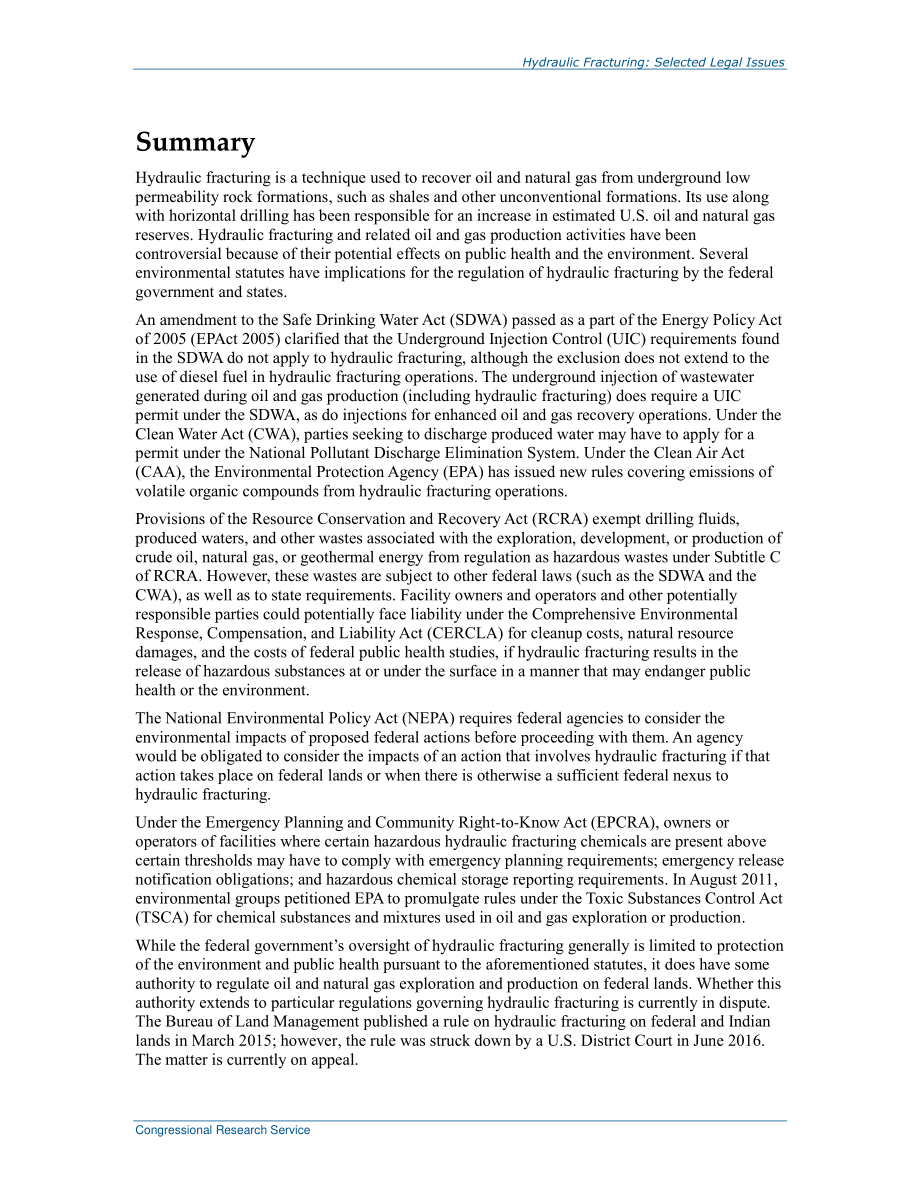 [20160720]R43152_水力压裂：选定的法律问题.pdf_第2页