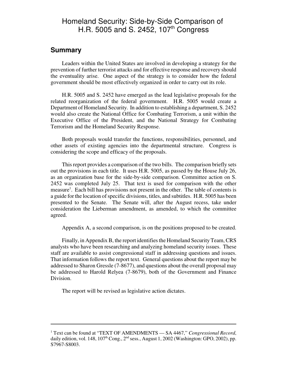 [20020826]RL31513_国土安全部：H.R.的并列比较5005和S.2452第107届国会.pdf_第2页