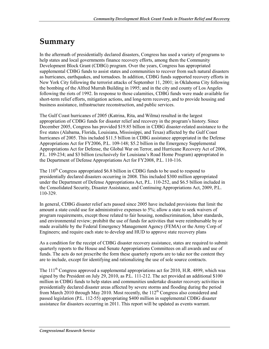 [20121101]RL33330_救灾和恢复社区发展区块赠款基金.pdf_第2页