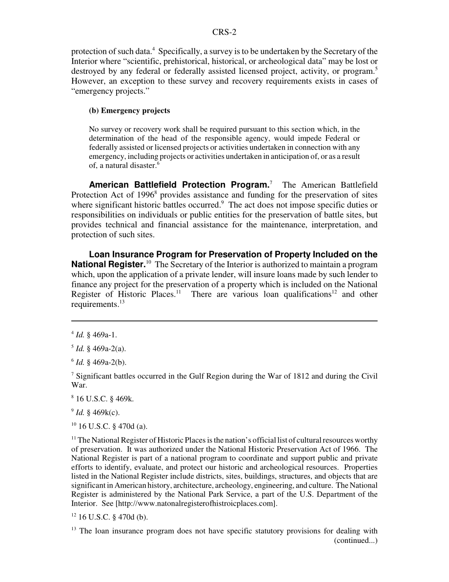 [20060216]RS22298_历史保护：与飓风恢复和重建相关的联邦法律法规.pdf_第2页