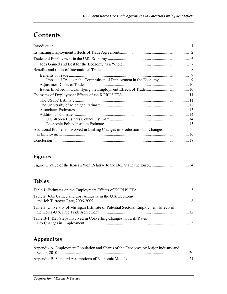 [20120104]R41660_美韩自由贸易协定和潜在就业影响：研究分析.pdf_第3页