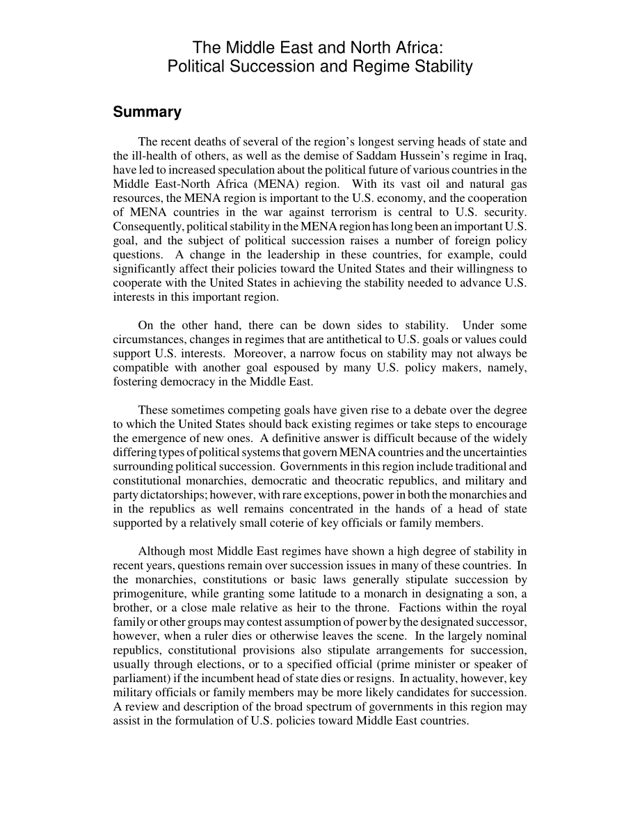 [20030829]RL32063_中东和北非：政治继承与政权稳定.pdf_第2页