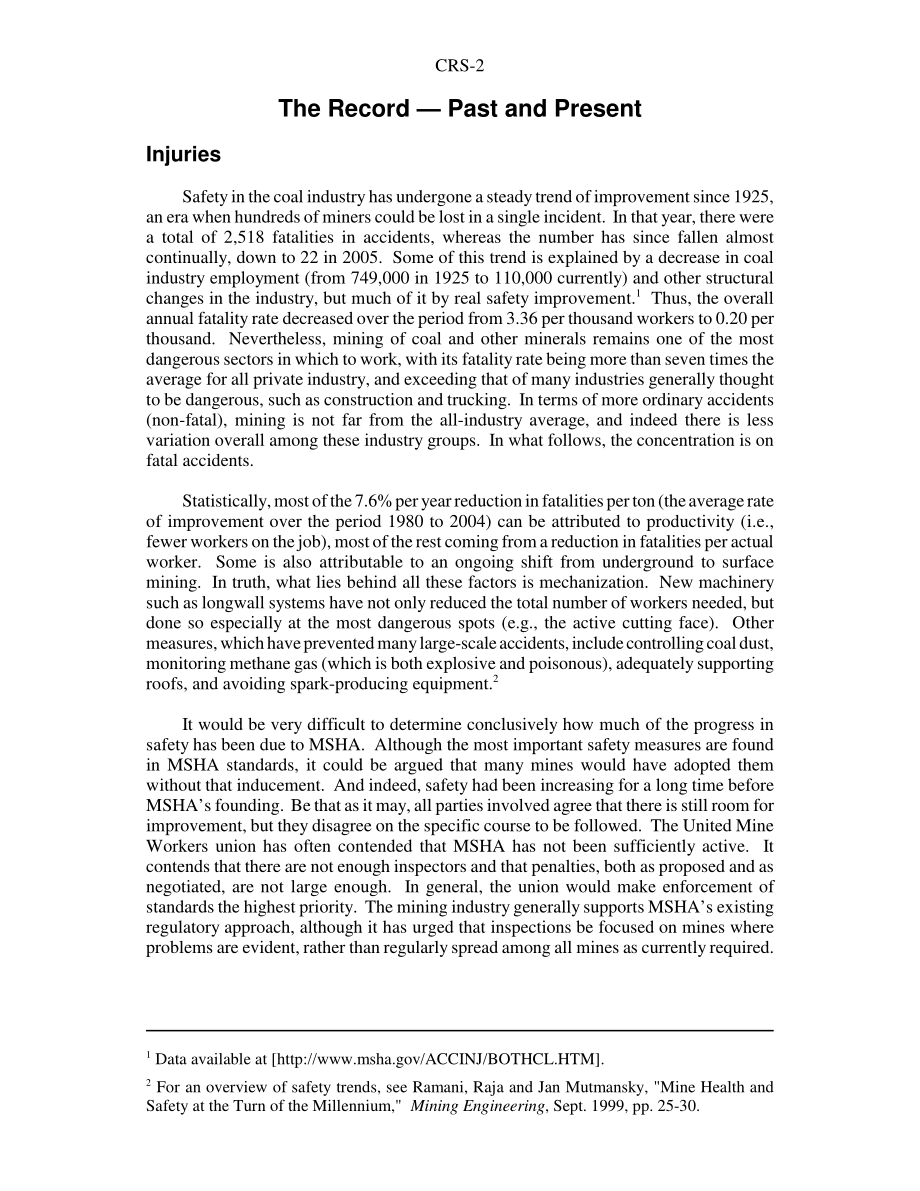 [20060623]RS22461_煤矿安全.pdf_第2页