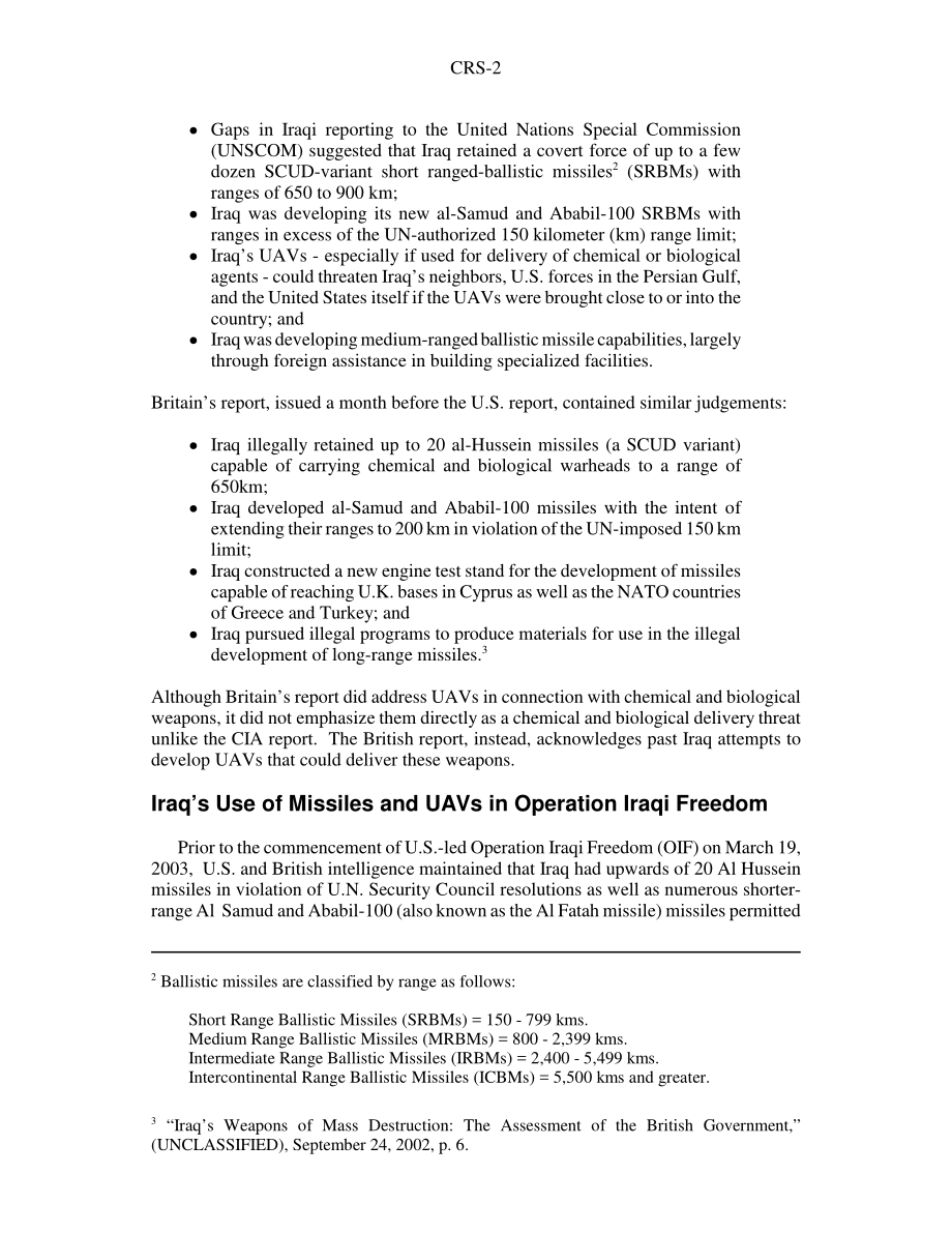 [20041110]RS21376_伊拉克：导弹、无人机和伊拉克调查小组报告.pdf_第2页