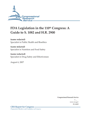 [20070806]RL34089_第110届国会FDA立法：S.1082和H.R.指南2900.pdf