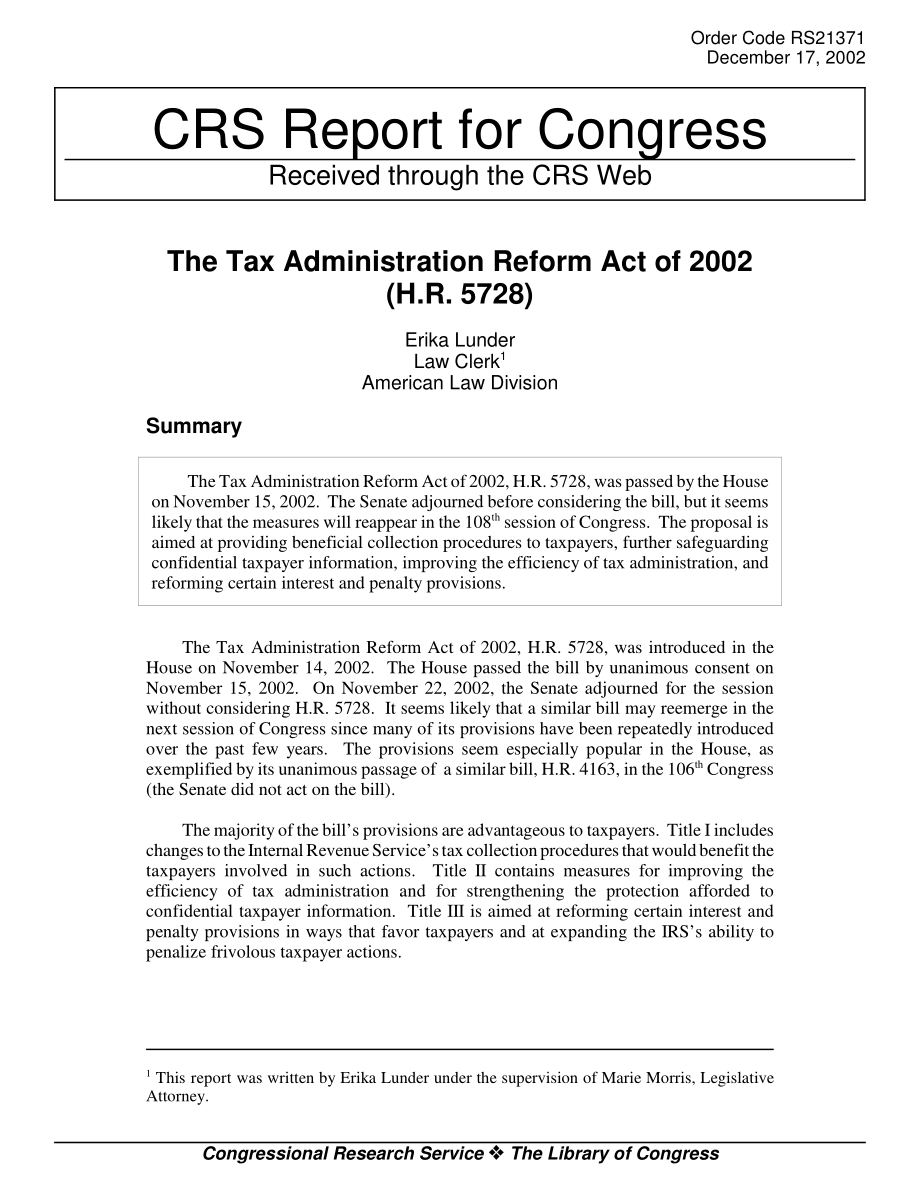 [20021217]RS21371_2002年税收管理改革法案（H.R.5728).pdf_第1页