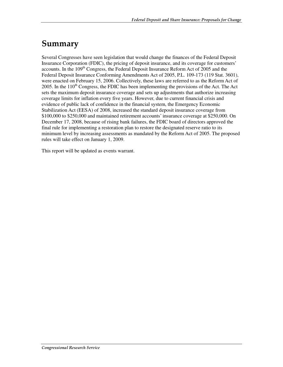 [20081223]RS20724_联邦存款和股份保险：变更建议.pdf_第2页