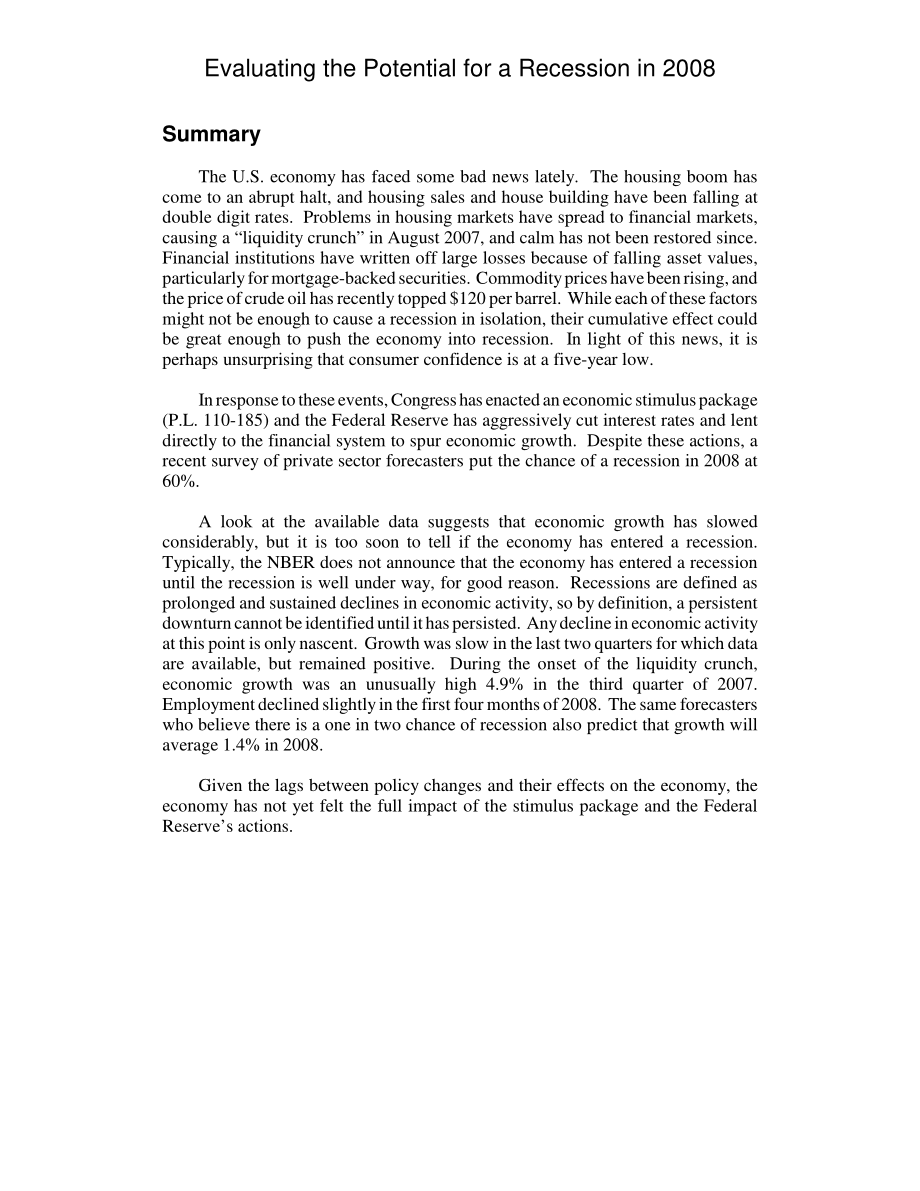 [20080513]RL34484_评估2008年经济衰退的可能性.pdf_第2页