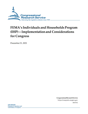 [20211221]R47015_联邦应急管理局个人和家庭计划（IHP）-国会的实施和考虑.pdf
