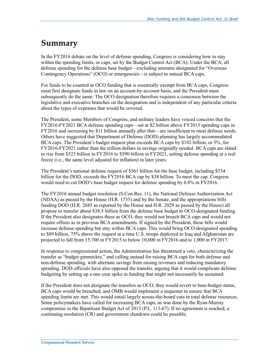 [20150722]R44067_战争资金和预算控制法案：简言之.pdf_第2页