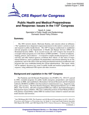 [20080801]RS22602_公共卫生和医疗准备与响应：第110届国会议题.pdf