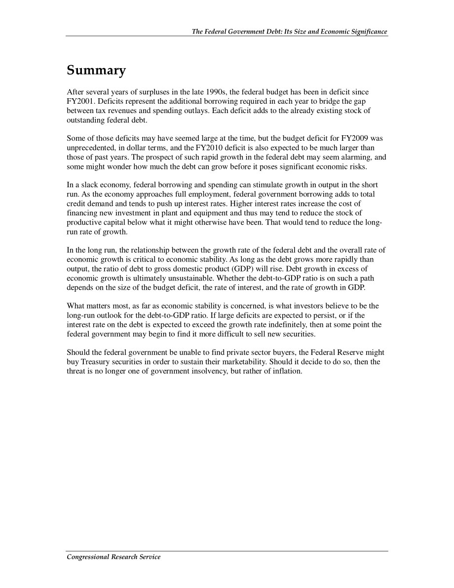 [20100203]RL31590_联邦政府债务：其规模和经济意义.pdf_第2页